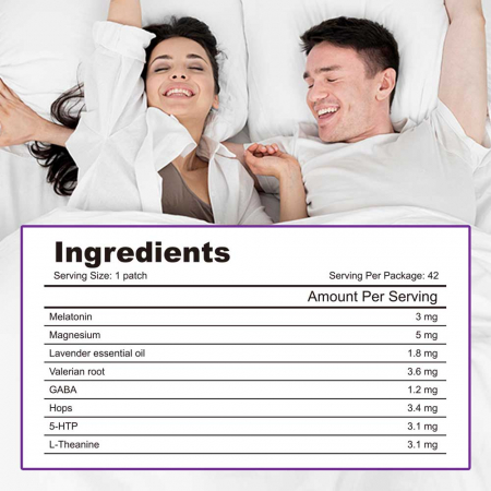 Plasturi Somn Linistit, 100% Naturali cu Melatonina, GABA, Valeriana si Lavanda, 30 buc1