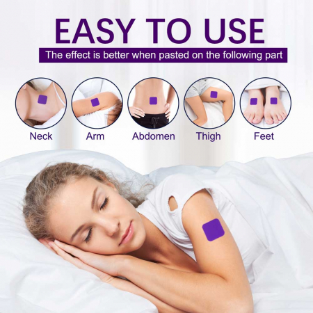 Plasturi Somn Linistit, 100% Naturali cu Melatonina, GABA, Valeriana si Lavanda, 30 buc2