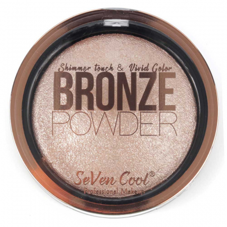 Pudra Profesionala Iluminatoare, Seven Cool, Bronze Powder, Shimmer Touch, 02 Rose Gold0
