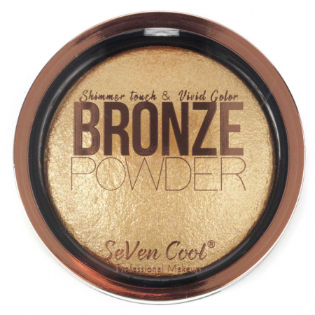 Pudra Profesionala Iluminatoare, Seven Cool, Bronze Powder, Shimmer Touch, 04 Gold, 8 g0
