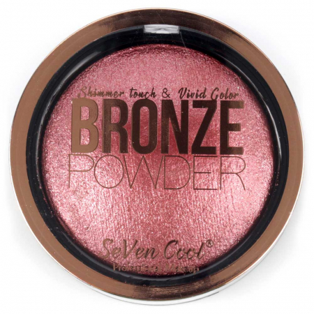 Pudra Profesionala Iluminatoare, Seven Cool, Bronze Powder, Shimmer Touch, 06 Holographic Pink