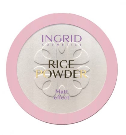 Pudra translucida profesionala pentru matifiere Ingrid Cosmetics Rice Powder, 8 g0