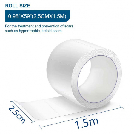 Rola pentru Cicatricile de pe Fata sau Corp, Transparenta, Premium, 2.5 cm x 1.5 m 2