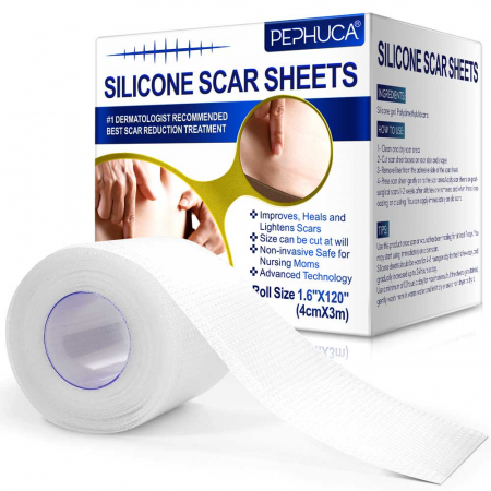 Rola Premium pentru Ascunderea Cicatricilor, Reutilizabila, Transparenta, NOVA KISS®, 4 cm x 3 m0