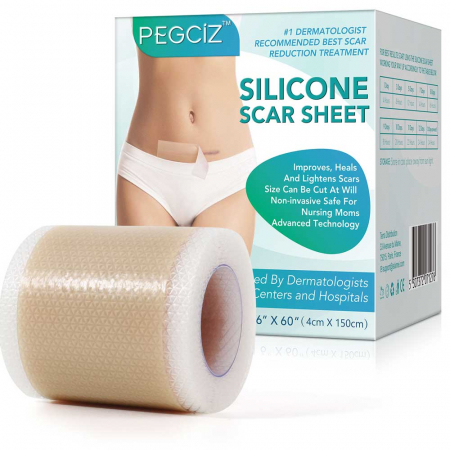 Rola cu Gel de Silicon pentru Tratarea Cicatricilor, Reutilizabila, 4 cm x 1.5 m8