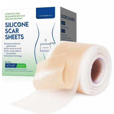 Rola Pansament Premium din Silicon Medical pentru Cicatrici, Reutilizabil, NOVA KISS®, 4 cm x 3.3 m