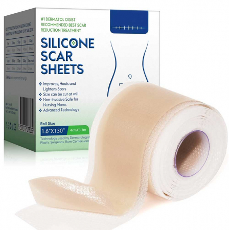 Rola Pansament Premium din Silicon Medical pentru Cicatrici, Reutilizabil, NOVA KISS®, 4 cm x 3.3 m6