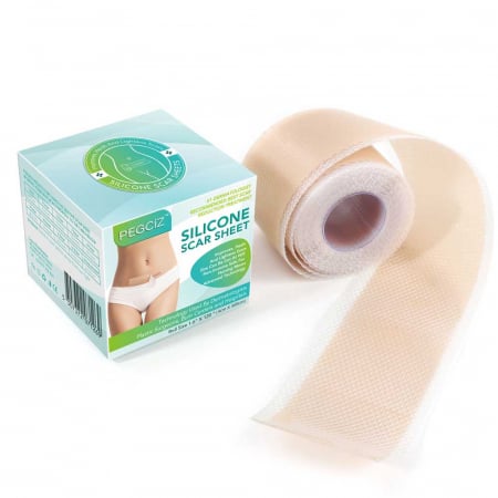 Rola cu Gel de Silicon pentru Tratarea Cicatricilor, Reutilizabila, 4 cm x 3 m8