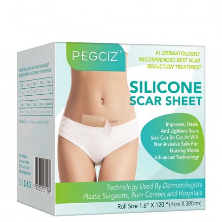Rola cu Gel de Silicon pentru Tratarea Cicatricilor, Reutilizabila, 4 cm x 3 m9