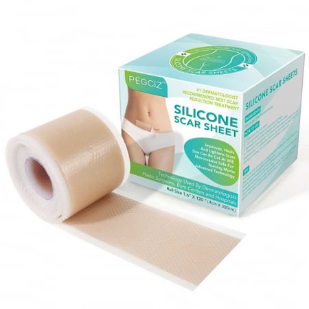 Rola cu Gel de Silicon pentru Tratarea Cicatricilor, Reutilizabila, 4 cm x 3 m5
