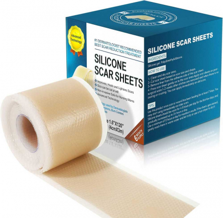 Rola Premium din Silicon Medical pentru Cicatrici, Reutilizabil, Tehnologie Avansata, 4 cm x 3 m0