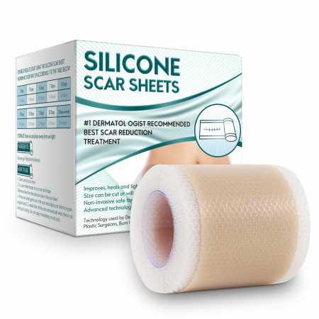 Rola Premium pentru Tratarea Cicatricilor, Reutilizabila, din Silicon Medical, NOVA KISS®, 4 cm x 3 m0