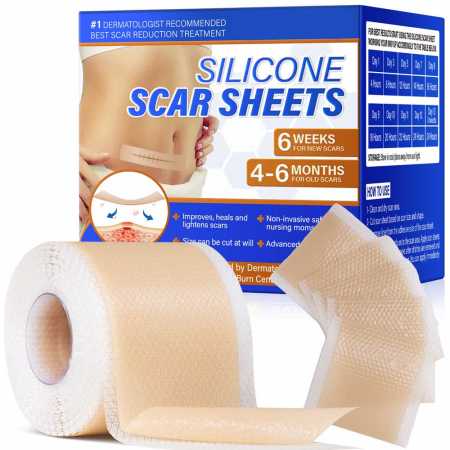 Rola Premium Reutilizabila din Silicon Medical pentru Cicatrici, NOVA KISS®, 4 cm x 3 m3