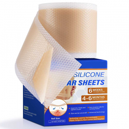 Rola Premium Reutilizabila din Silicon Medical pentru Cicatrici, NOVA KISS®, 4 cm x 3 m