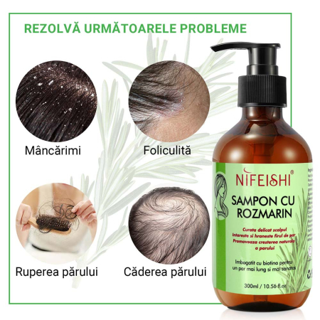Sampon cu Rozmarin si Menta pentru Cresterea Parului, NIFEISHI®, 300 ml3