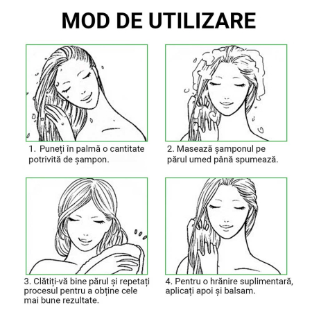 Sampon cu Rozmarin si Menta pentru Cresterea Parului, NIFEISHI®, 300 ml6