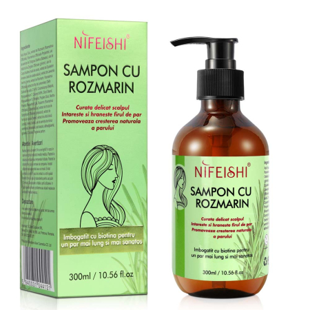 Sampon cu Rozmarin si Menta pentru Cresterea Parului, NIFEISHI®, 300 ml9