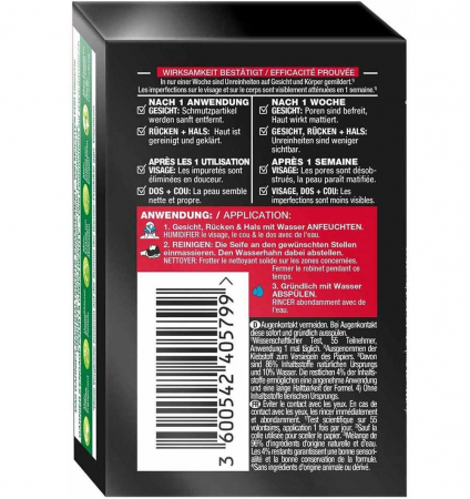 Sapun cu Carbune Activ si Acid Salicilic 96% Natural pentru piele problematica Garnier Pure Active, 100 g1