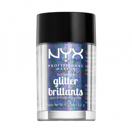 Sclipici pentru fata si corp NYX Professional Face & Body Glitter Violet, 2.5 g