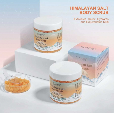 Scrub de Corp Premium cu Sare Himlayana, Efect de minimizare a porilor, Elaimei, 250 g3