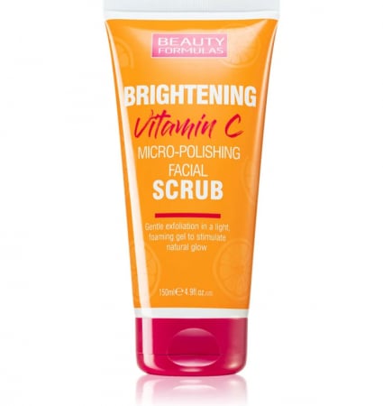 Scrub Facial cu Vitamina C, Efect de luminozitate si hidratare, Beauty Formulas, 150 ml