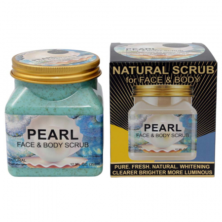 Scrub Natural Cu Extract de Perla pentru Fata si Corp Wokali, 350 ml1
