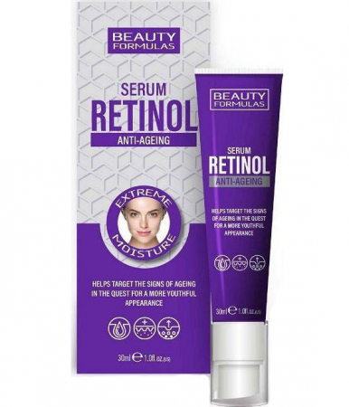 Ser facial antirid cu retinol Beauty Formulas, 30 ml