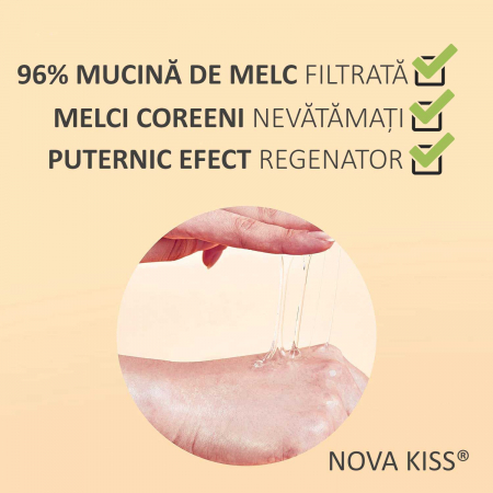 Ser Facial Puternic cu 96% Secretie Filtrata De Melc, NOVA KISS® Snail 96 Power Serum, 100 ml1