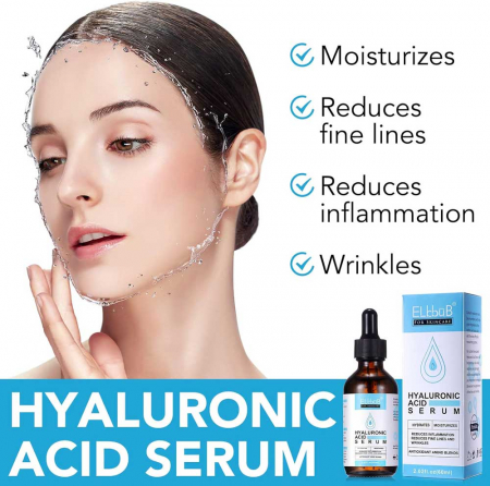 Ser Facial Premium cu Acid Hialuronic, Efect Hidratant, Antioxidant si Anti-rid, Elbbub, 60 ml5