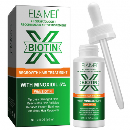 Tratament pentru Cresterea si Regenerarea Parului cu Minoxidil si Biotina, NOVA KISS®, 60 ml0