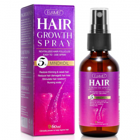 Spray Premium cu Minoxidil pentru Stimularea Foliculilor de Par si Crestere Rapida, NOVA KISS®, 60 ml