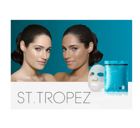 Set cu 2 Masi Autobronzante pentru fata ST TROPEZ Self Tan Express Bronzing Face Sheet Mask, 2 x 18.4 g2