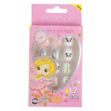 Set 12 Unghii False Pentru Copii, 128 Urs Panda