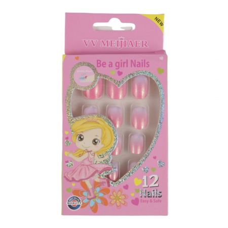 Set 12 Unghii False Pentru Copii, 42 Acadele Glazurate