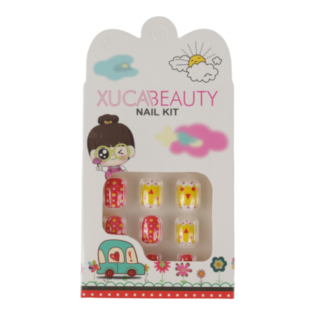 Set 12 Unghii False Pentru Copii, Xuca Beauty, 03 Acadele Delicioase