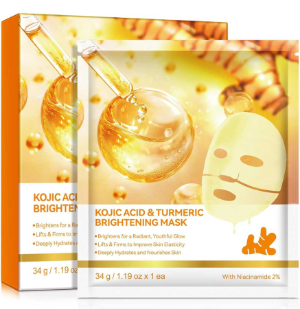 Set 4 Masti Pentru Luminozitate si Estomparea Petelor cu Acid Kojic si Turmeric