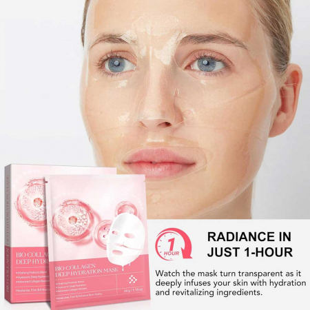 Set 4 Masti cu BIO Colagen, Formula Avansata cu Probiotice, Tehnologie Hydro-Gel, Niacinamide, Acid Hialuronic si Vitamina E6