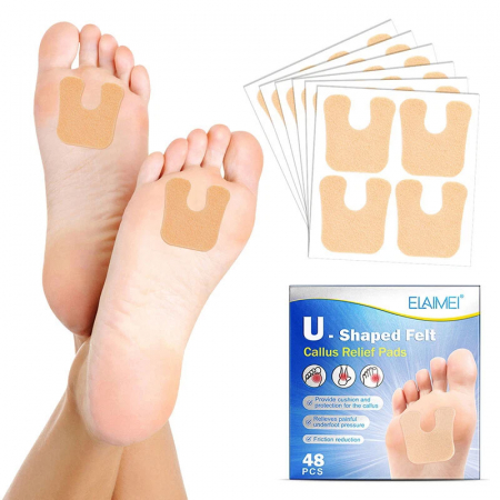 Set 48 Pernițe din Fetru pentru Calusuri, Formă U – Anti-Frecare și Anti-Durere2