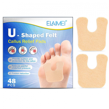 Set 48 Pernițe din Fetru pentru Calusuri, Formă U – Anti-Frecare și Anti-Durere3