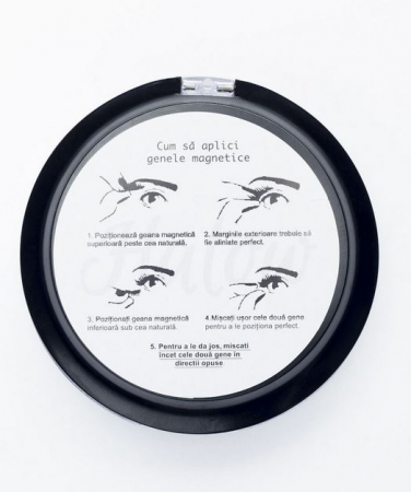 Set Gene False Profesionale cu prindere magnetica in 3 magneti, Reutilizabile, Negru intens, Eyelash 0893
