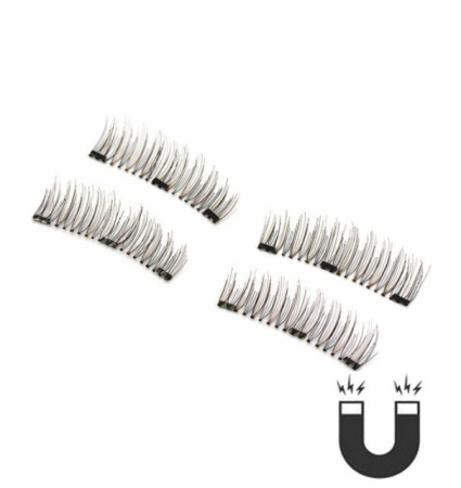 Set Gene False Profesionale cu prindere magnetica in 3 magneti, Reutilizabile, Aspect Natural, Negru 2182