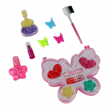 Set machiaj de jucarie pentru copii cu accesorii Nova Kiss Series Cosmetics, Varsta 3+1