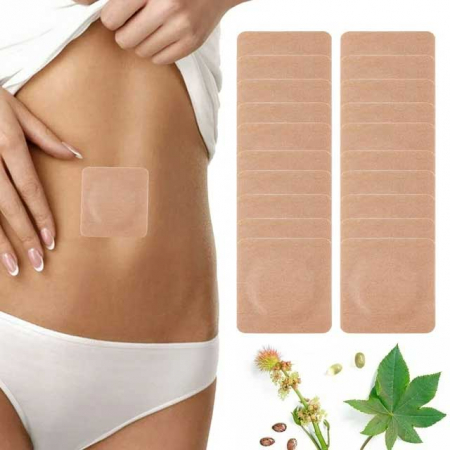 Set Detoxifiere și Slăbit cu Ulei de Ricin 100% Pur și 20 Plasturi pentru Buric cu Absorbție Eficientă5