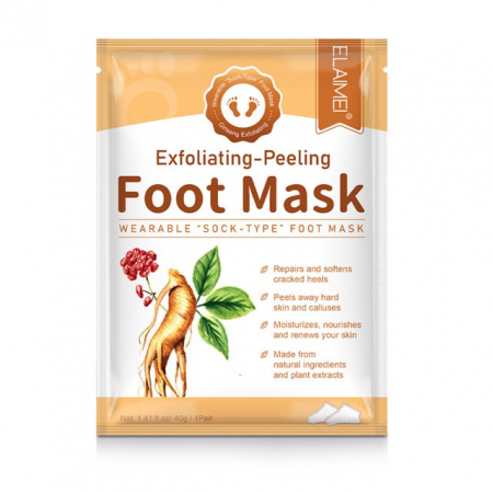 Șosete Exfoliante cu Ginseng pentru Picioare, Reparare Profundă și Călcăie Fine