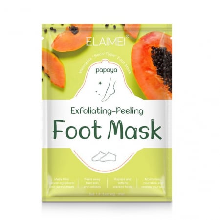 Șosete Exfoliante cu Papaya pentru Picioare, Reparare Profundă și Călcăie Fine