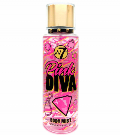 Spray pentru corp cu parfum floral W7 Pink DIVA Body Mist, 250 ml