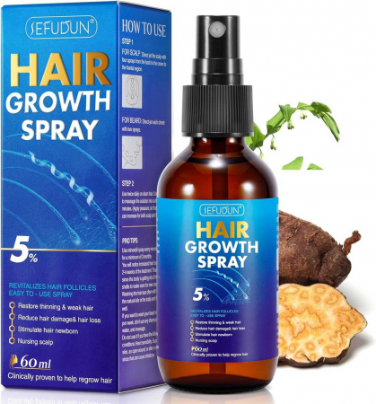 Spray Premium pentru Cresterea Rapida a Parului cu Minoxidil si Extracte din Ierburi, NOVA KISS®, 60 ml
