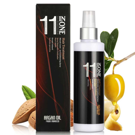 Spray Tratament Profesional Leave-In, Fara Clatire, 11 in 1 cu Protectie Termica, Infuzat cu Keratina, 250 ml