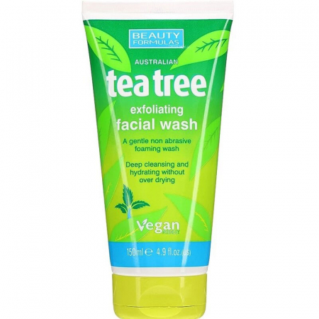 Spuma pentru curatare faciala delicata cu Ceai Verde Australian, Beauty Formulas, 150 ml