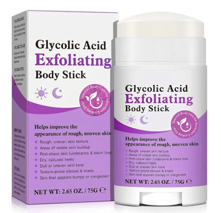 Stick Exfoliant pentru Corp cu Acid Glicolic, Fara Clatire, 75g